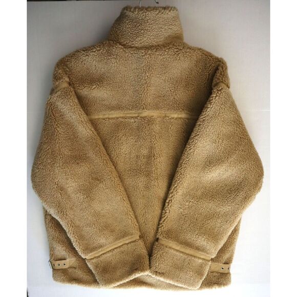 ASOS Design 119177141 Men's Sz M Beige Oversized Borg Aviator Fleece Jacket - Picture 8 of 8